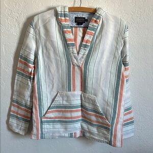 Pendleton Striped Pullover Hoodie/Poncho